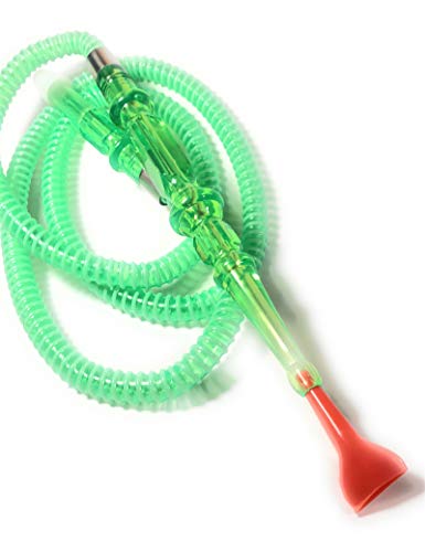 Tonic 2.0 Washable Flexible Lounge style Hookah Hose WITH free Mouth TIPS (Green)
