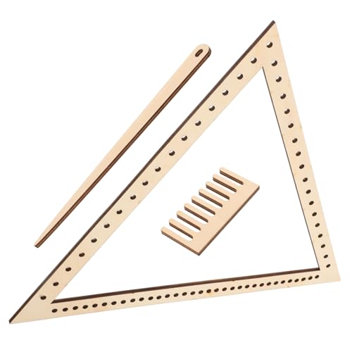 KALLORY 1Set Hand Weaving Loom Crafting Kit Triangle Weaving Board Tool for Crafts Loom for Handcraft Weaving Projects