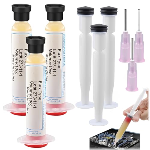 IWIDYA 3 unidades Estaño para soldar electrónica sin plomo – Flux para soldar estaño –10g Pasta soldar estaño, fácil aplicación, 271º, Pasta de soldadura electrónica (B)