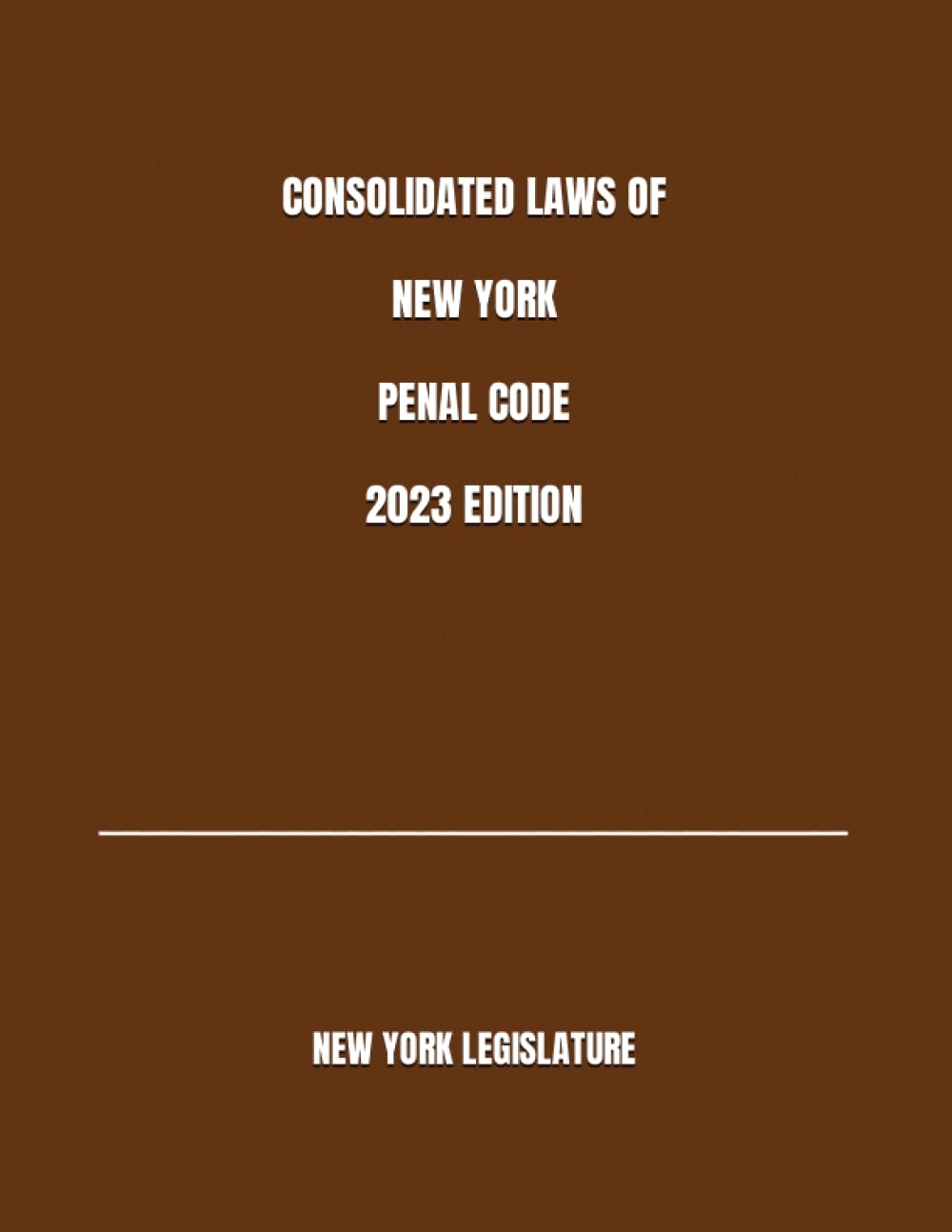 CONSOLIDATED LAWS OF NEW YORK PENAL CODE 2023 EDITION