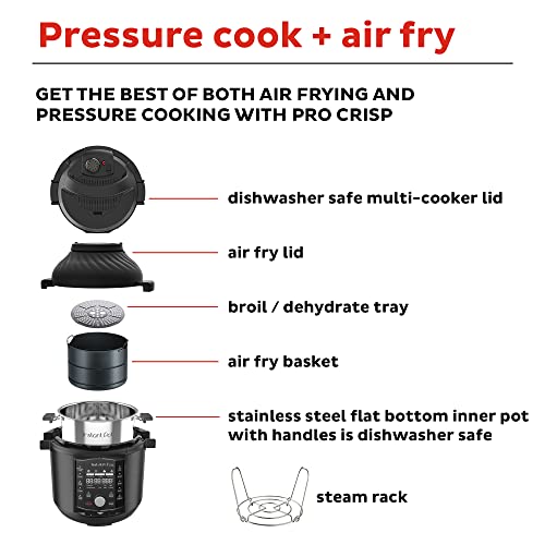 Instant Pot Pro Crisp 11-in-1 Air Fryer and Electric Pressure Cooker Combo 113-0043-01 の商品画像 5