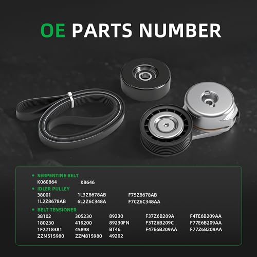 Kit de tensor de correa serpentina para Ford Explorer y Aerostar V6 4.0L 3