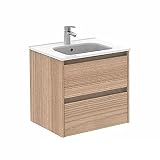 mueble baño royo look  ROYO Sansa Mueble+Lavabo 2 Cajones Nogal - Medida: 60 CMS