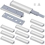 12 PCS Push to Open, Poussoir Porte Placard, Ouvre et Ferme avec Pression pour La Porte de...