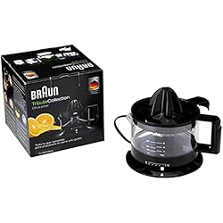 Exprimidor Pequeño Braun TributeCollection CJ3000 BK - Exprimidor Eléctrico, 20 w, 350ml, Cantidad de Pulpa Ajustable, Apto para Lavavajillas, Negro