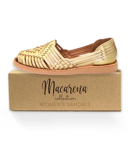 Image of Macarena Collection Womens Shoes Leather Sandals for Women | Huarache Handmade Mexican Sandals | Comfortable & Stylish Womens Sandals 4150