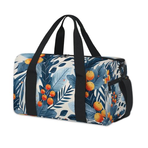 ADECORIVY Vintage Botanical Leaf Travel Duffle Bag