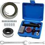 11tlg Bremsleitung Bördelgerät für DIN Bördelungen, mit 4,75 mm Bremsleitungs Bördelgerät-Satz+10 Schraubverbindungen+5 Anschlüsse+PTFE Dichtungsband für Brems Bzw Hydraulikleitungen Verwendet (set 2)