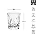Enindel 3021.01 Carved Patterns Shot Glasses, 1.7 OZ, Set of 6, Clear, JY001