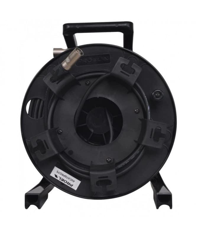 Proel avcat6pro75 Cat6 – Cavo su avvolgicavo professionale (RJ45, Neutrik ne8mx6 lan6s RJ45 maschio, 75 m) Nero