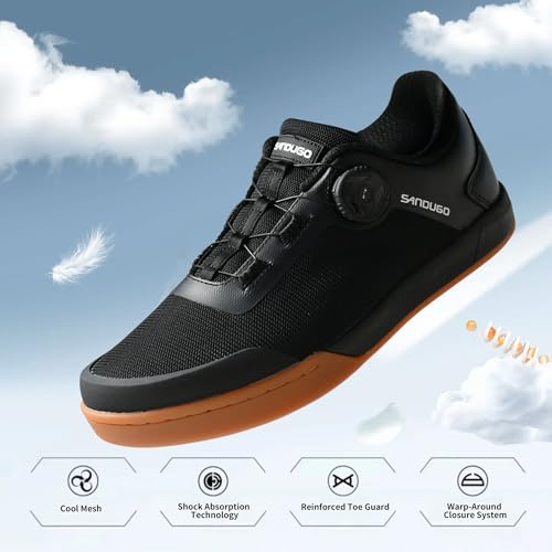 Image of MTB Mountain Bike Shoes for XC /Enduro /DH Cycling, Speed Lace Dial System Stability(Flat Pedal /Clipless Version)