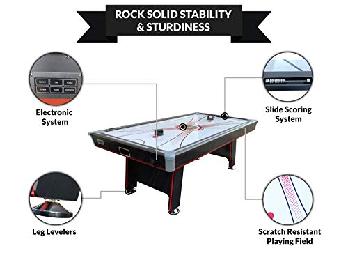 PUCK Atlas 7-Foot Air Hockey Table with Table Tennis - Thumbnail 4