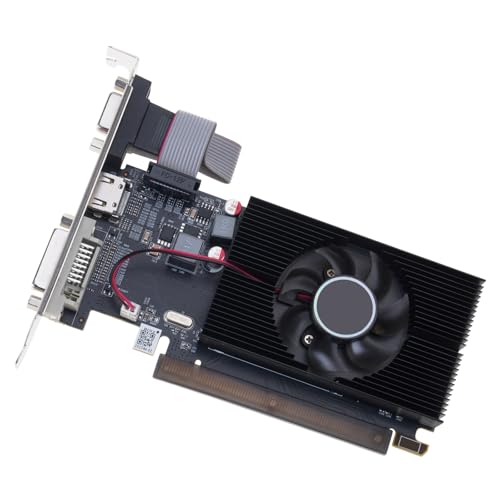 ZUJIABAO Tarjeta gráfica para juegos de bajo perfil DDR3 de 2 GB de 64 bits para PC de escritorio con ventilador de refrigeración