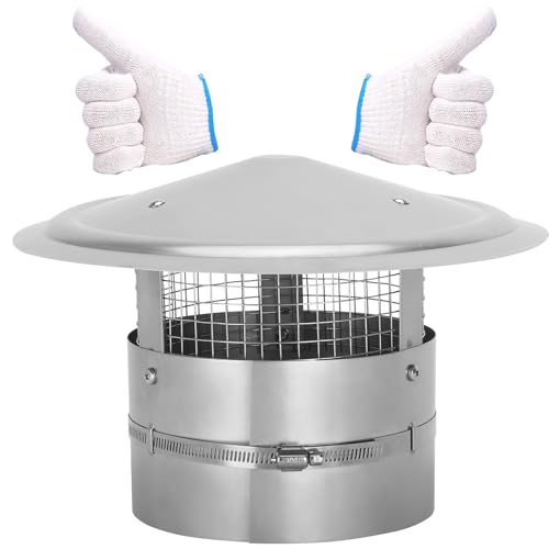 7 Inch Black Stainless Chimney Cap