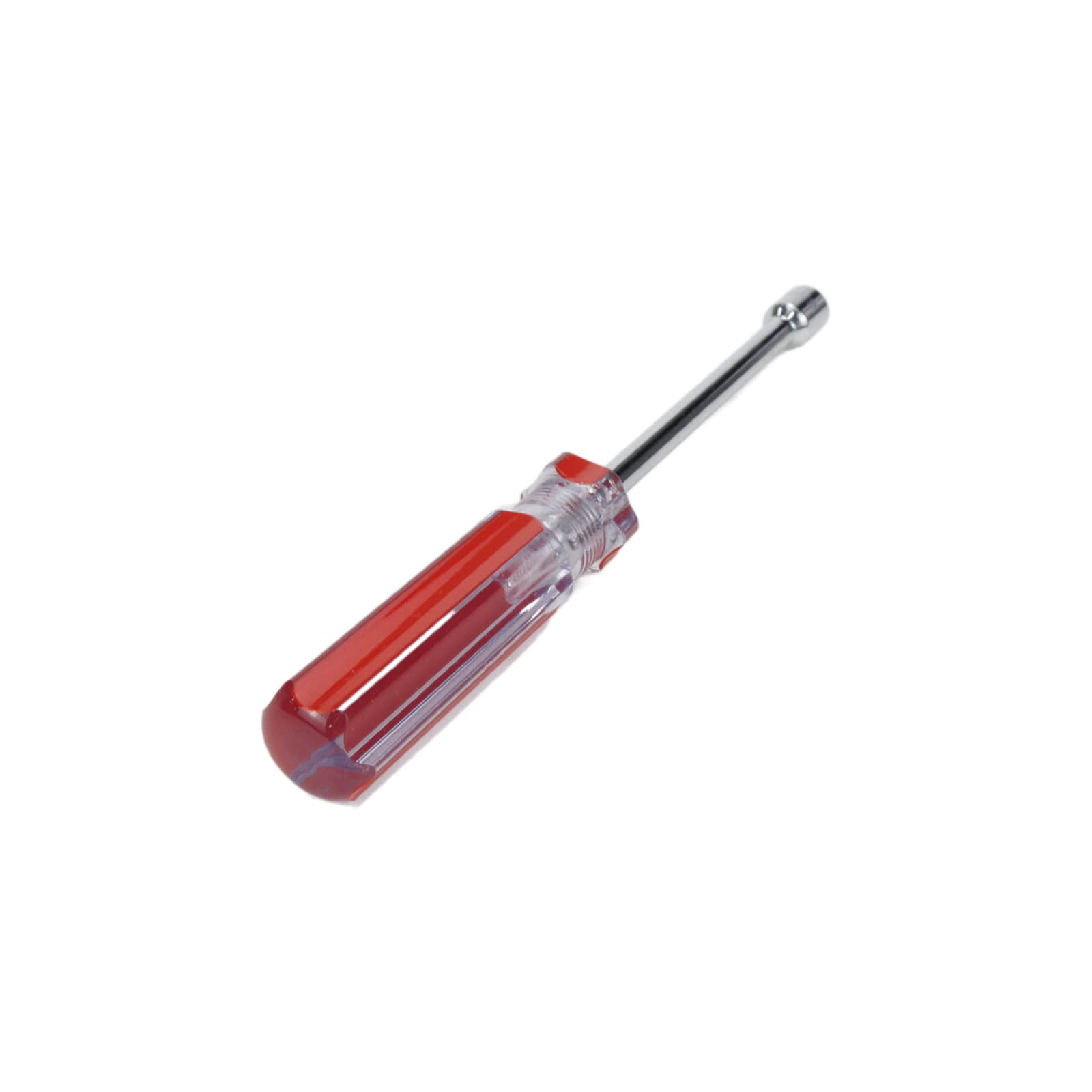 Risbay 1Pc 8mm Red and Silver Steel Socket Screwdriver Hex Nut Screwdriver