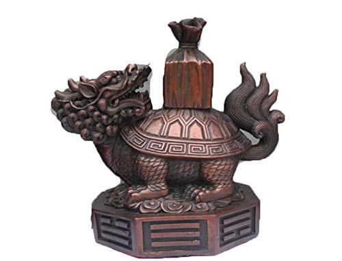 Statue de tortue dragon feng shui en bronze pour harmoniser l'ambiance du salon