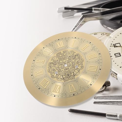 Esfera de reloj vintage dorada de metal para reparar y diseñar relojes 7