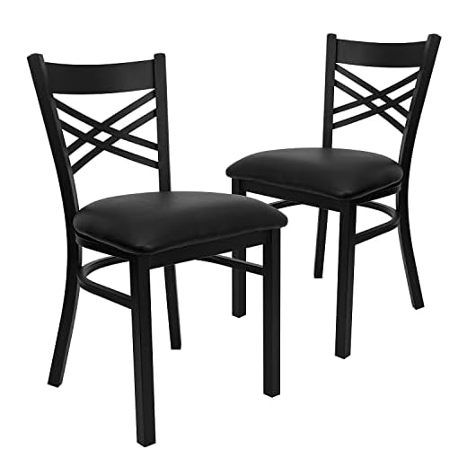 Modern Black Upholstered Dining Chairs Set