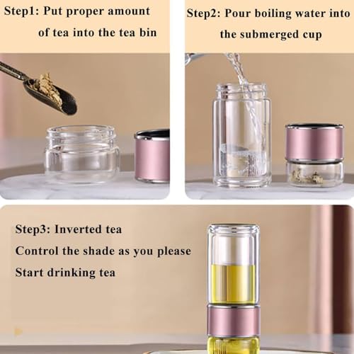 Infuseur en verre double couche Tryteava d'exception avec finitions bois - 5