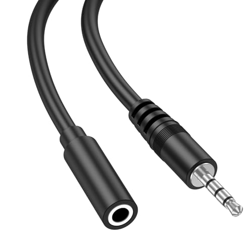 ZGCE Alargador Jack 3.5mm con Microfóno Auxiliar Cable Alargador de Audio Estéreo para Switch, PS5 PS4, Cascos, Altavoz, PC, Móvil(1M)