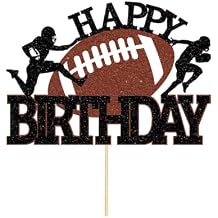 Football Happy Birthday Cake Topper, Football/Sport Themed Birthday Party Decorations,for Boys/Men/Sportsman Party Decorations/Dinner Party Cake Topper Decorations