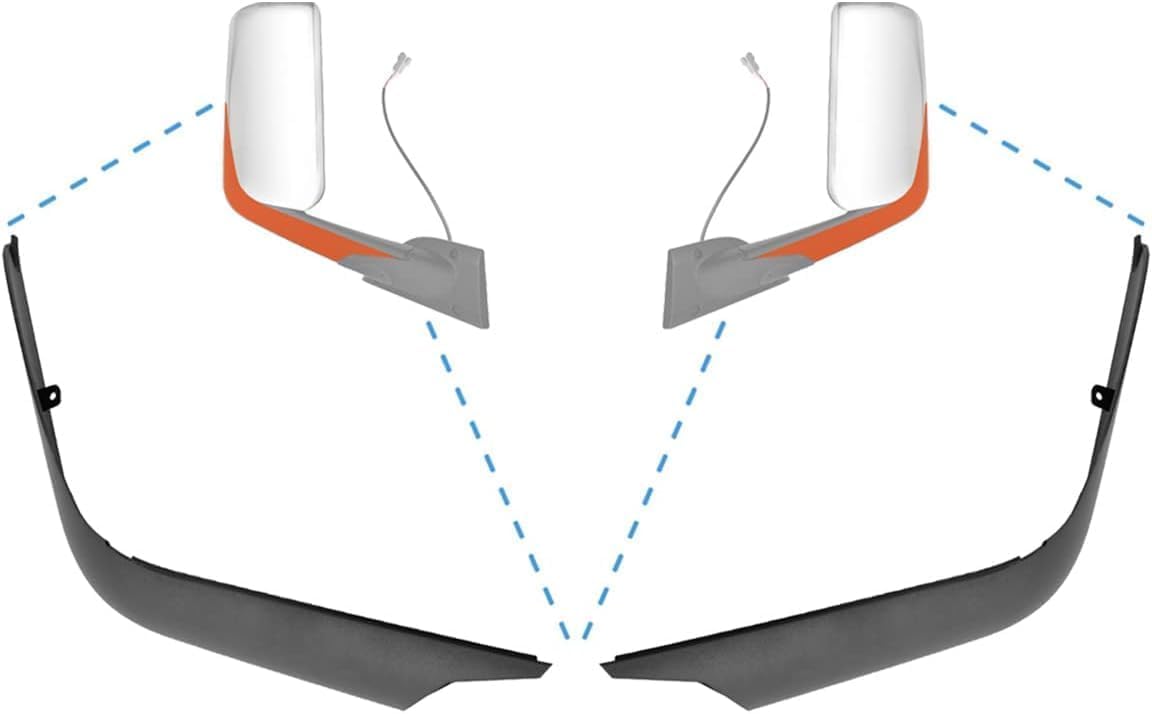 Door Mirror Arm Cover for Freightliner Cascadia 2018-2023 New Cascadia Semi Trucks Accessories Driver & Passenger Side (A Pair)