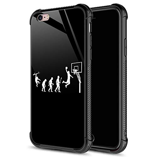 CARLOCA iPhone 6S Plus Case,Basketball Evolution iPhone 6 Plus Cases for Girls Boys,Graphic Design Shockproof Anti-Scratch Hard Back Case for Apple iPhone 6/6S Plus