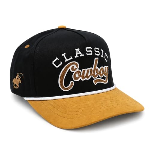 Image of Western Cap - Solid Back Adjustable Snap Back Hat for Men and Women - Ideal for Outdoors and Everyday Wear
