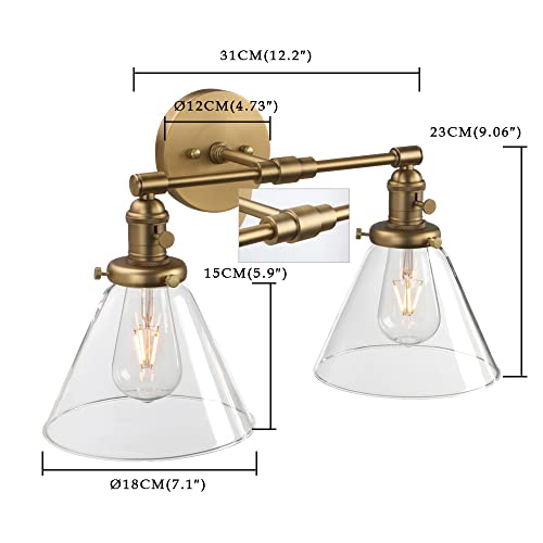 Phansthy FTY437T Double Sconce Antique Industrial Wall Sconce Light thumb #5
