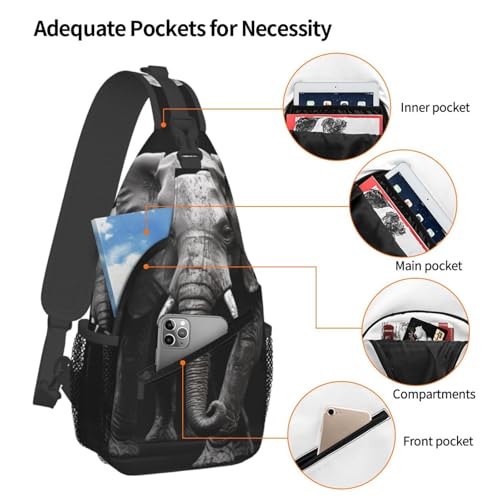 Bolso tipo bandolera deportivo para mujer y hombre negro miniatura 3