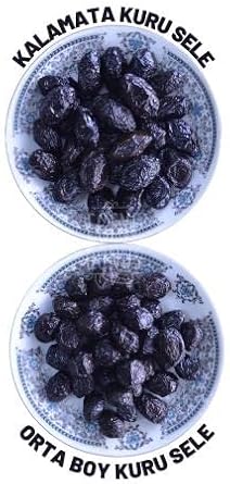 RETURN TO THE AEGEAN Very Little Salted Squid Large Size Dry Saddle Black Olives (Alamut-Jumbo-Extra Size Donkey Olives) - 2 Kg.
