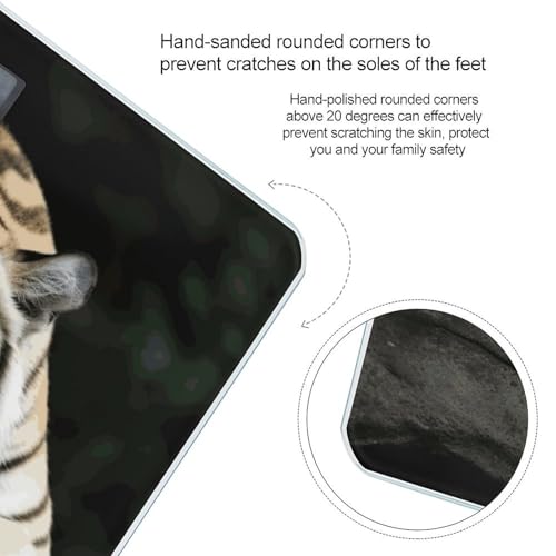 Báscula digital de baño Tiger Lie On Rock para peso corporal miniatura 4