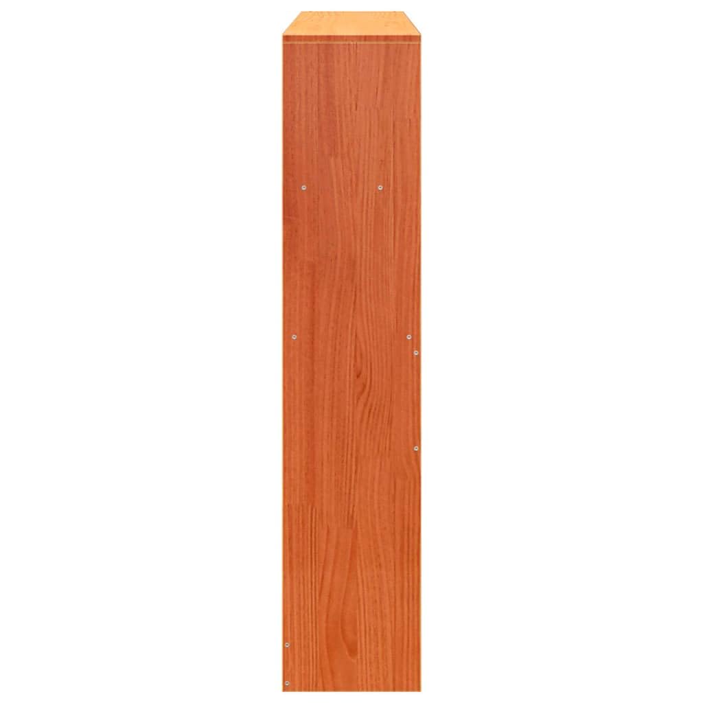 vidaXL Cabecero de Cama almacenaje Madera Maciza Pino marrón 135 cm