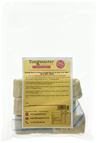 Tongmaster Premium British Natural Hog Casing Skin of 15 m Length x 36/40 Diameter