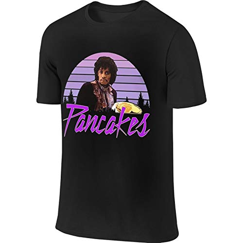Dave-Chap-Pelle Prince Chappelles Show Pancakes Design Pure Cotton Breathable T-Shirt for Man Large Black