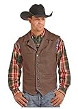 Panhandle Powder River Outfitters Men's Montana Wool Vest Brown X-Large