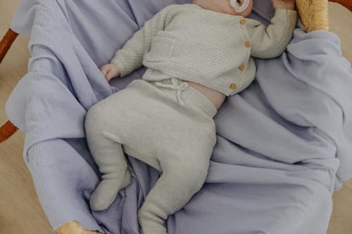Image of Copper Pearl Swaddle Blankets for Newborns | Soft Stretchy Receiving Blankets for Boys and Girls | Large 46 x 46 Inch Baby Blankets | Lightweight and Breathable Swaddles | Periwinkle