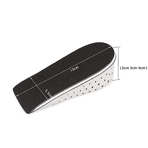 Image of Memory Foam Height Increase Insoles Invisible Shoe Lifts Heel Inserts Elevation Footwear Cushion Foot Pads Shoe Inserts Soft Breathable Replacement Inserts 4.3cm