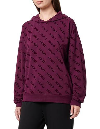 HUGO VLOCKY_Hoodie Loungew_Sudadera, Medium Purple510, XS para Mujer