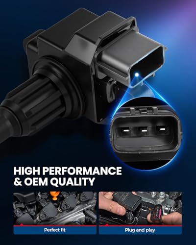 Image of KAX 6 Ignition Coils & 6 Spark Plugs Set for Nissan Maxima 1995-1999 | (w /Magnetic Swivel Spark Plug Socket) Fits INFINITI I30 1996-1997, Replaces UF263