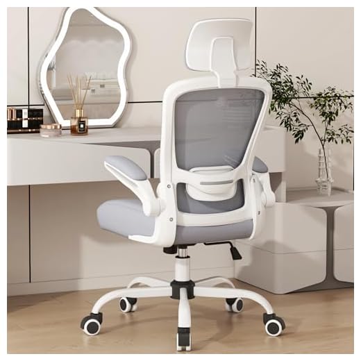Mimoglad Office Chair, High Back Ergonomic Desk Chair with Adjustable Lumbar Support and Headrest, Swivel Task Chair with flip-up Armrests for Guitar Playing, 5 Years Warranty