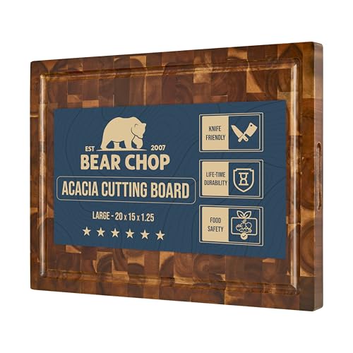 Bearchop Acacia End Grain Butcher Block