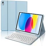 【Compatibilité】Cet étui clavier est compatible avec l'iPad A16 11e génération 11 pouces 2025(modèles: A3354/A3355/A3356) et l'iPad 10e génération 10,9 pouces 2022(modèles: A2696/A2757/A2777). Veuillez vérifier le numéro de modèle au dos de la tablette avant d'effectuer votre achat.