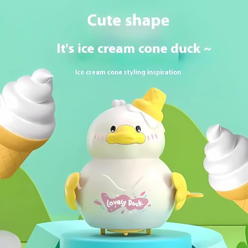 Image of Crackles Wind-Up Duck - Mini Clockwork Animal that Walks and Flaps Wings - No Battery Cute Baby Toy, Return Gift, Crawling Toy for Toddlers & Kids Mini Car - Multicolor - Pack of 2