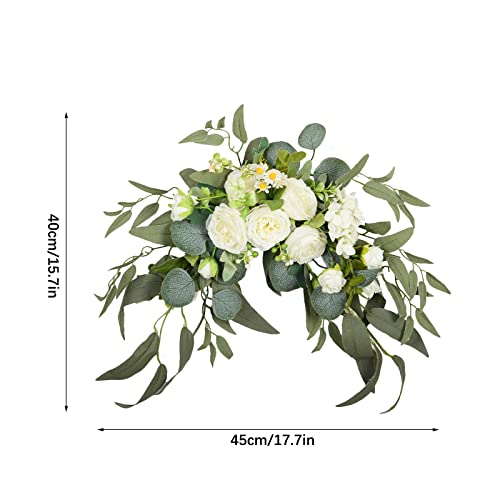 Nmfin Wedding Arch Flowers Swag,Artificial Peony Swag Wedding Welcome Sign Spring Swags For Mantle Front Door Ceremony Reception Backdrop Decor #TOP5