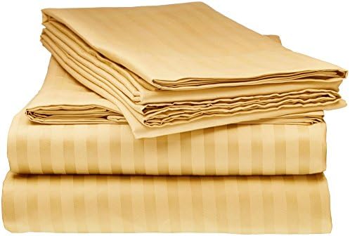 Bella kline Bedding 1800 Series 4 pc Bed Sheet Set with Pillowcases Hypoallergenic, 1 Soft Silky Luxurious Feel, Fitted and Flat Sheets Lifetime - Queen Size, Gold