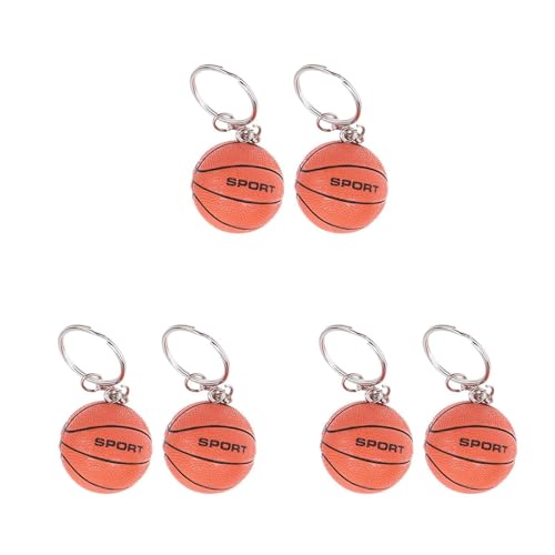 Porte-clés de basketball accessoire original de sport résistant Yardwe 6pcs