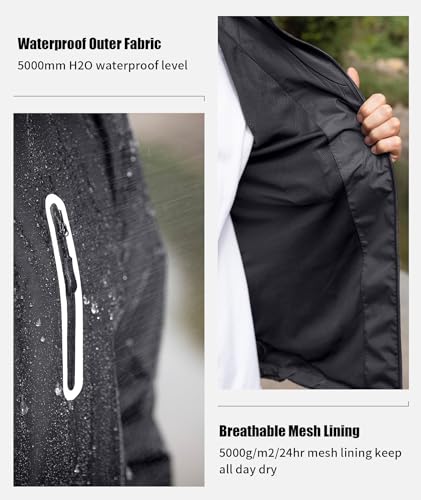 SWISSWELL Men's Heavy Duty Work Utility Rain Gear Suit Jacket and Rain Bibs Pants Waterproof for Fishing Sailing Boating4