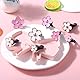 8 Stück Auto Zubehör Innenraum Frauen, Gänseblümchen Blumen Lufterfrischer Clip Auto Diffuser Deko Innendekorationszubehör Car Vent Clips für Wohnzimmer Büro (Rosa)