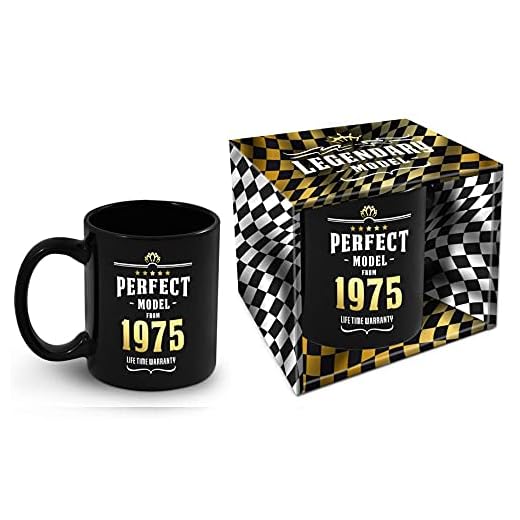 Bombo Taza de cumpleaños con año de nacimiento 1975